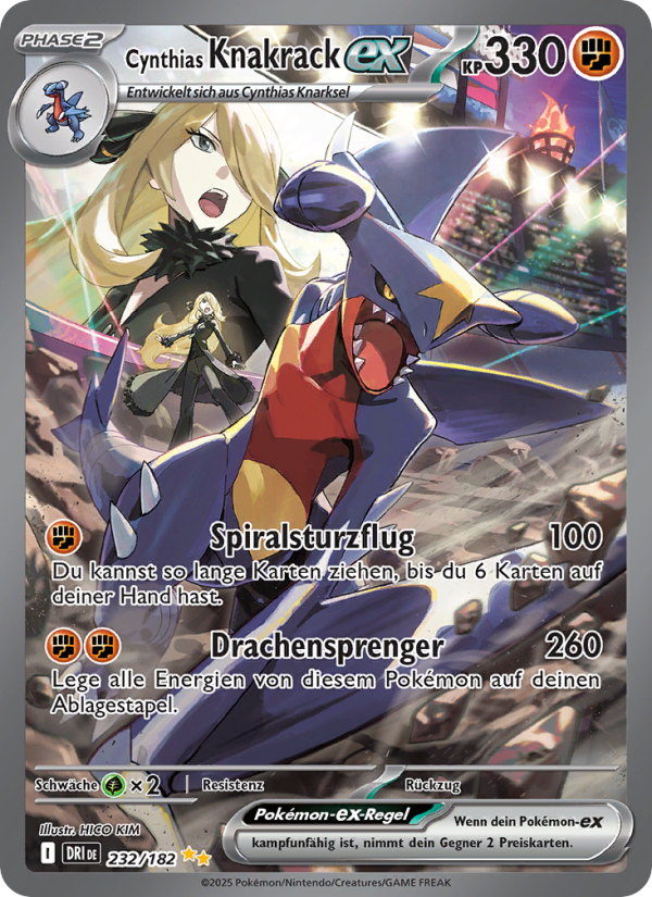 Cynthias Knakrack-ex 232 — Destined Rivals (German Pokémon TCG card)