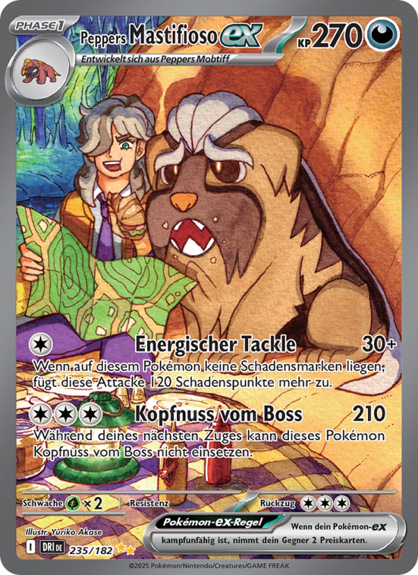 Peppers Mastifioso-ex 235 — Destined Rivals (German Pokémon TCG card)