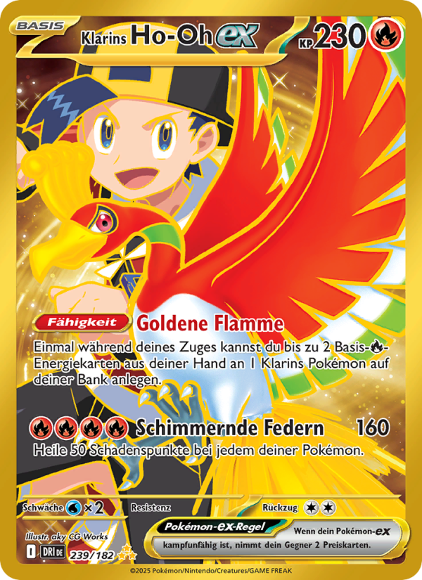 Klarins Ho-Oh-ex 239 — Destined Rivals (German Pokémon TCG card)