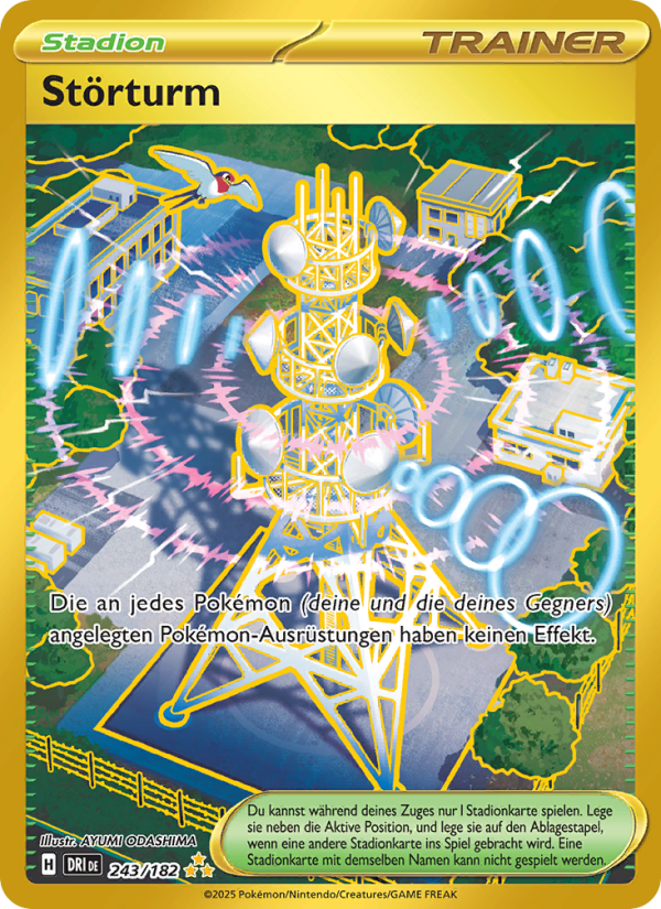Störturm 243 — Destined Rivals (German Pokémon TCG card)
