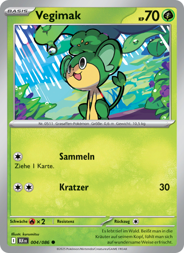 Vegimak 004 — Schwarze Blitze (German Pokémon TCG card)