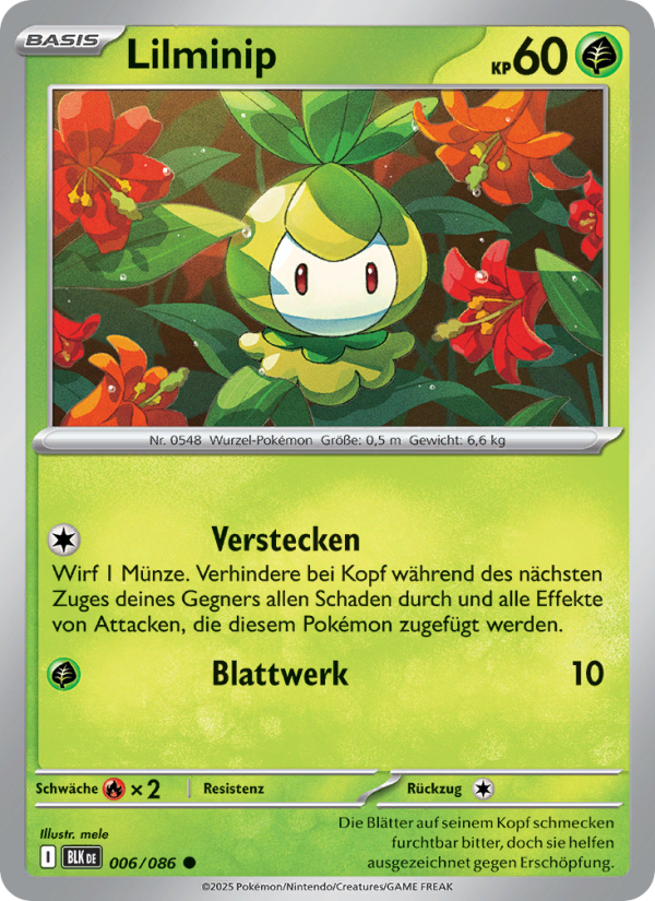 Lilminip 006 — Schwarze Blitze (German Pokémon TCG card)