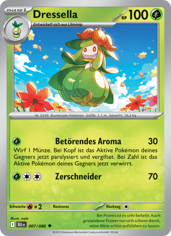 Dressella 007 — Schwarze Blitze (German Pokémon TCG card)