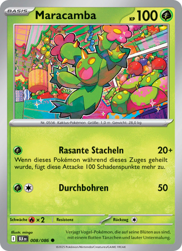 Maracamba 008 — Schwarze Blitze (German Pokémon TCG card)