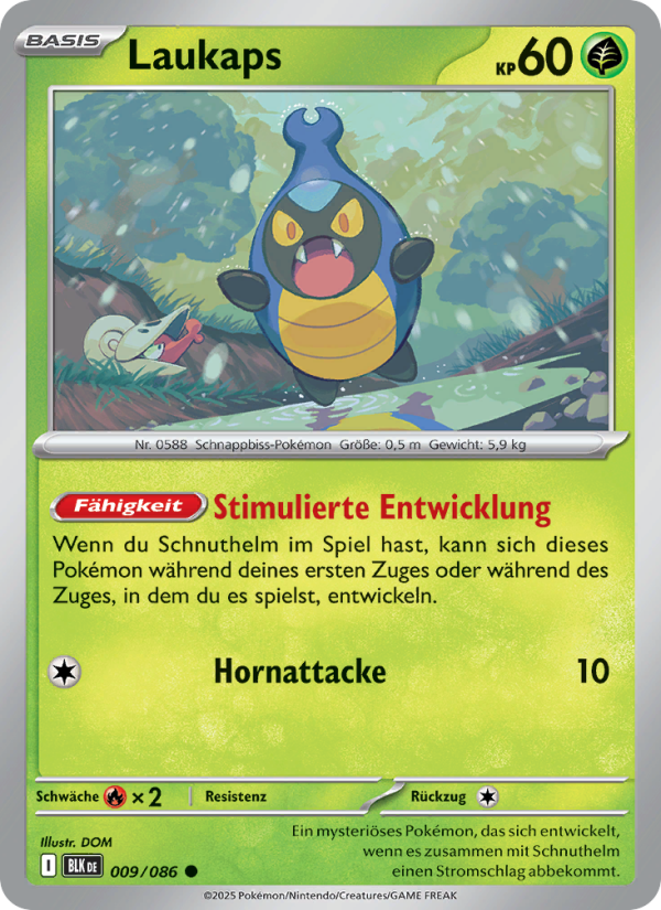 Laukaps 009 — Schwarze Blitze (German Pokémon TCG card)