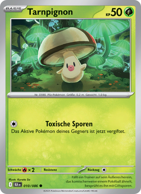 Tarnpignon 010 — Schwarze Blitze (German Pokémon TCG card)