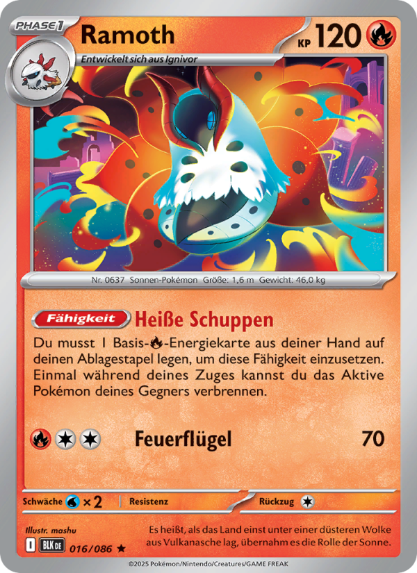 Ramoth 016 — Schwarze Blitze (German Pokémon TCG card)
