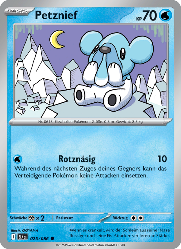 Petznief 025 — Schwarze Blitze (German Pokémon TCG card)