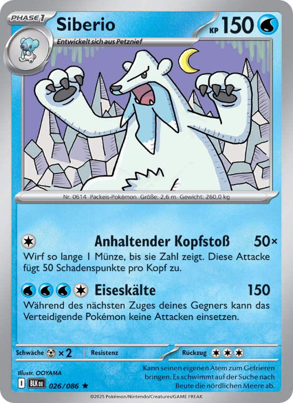 Siberio 026 — Schwarze Blitze (German Pokémon TCG card)