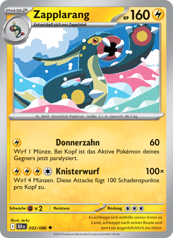 Zapplarang 032 — Schwarze Blitze (German Pokémon TCG card)