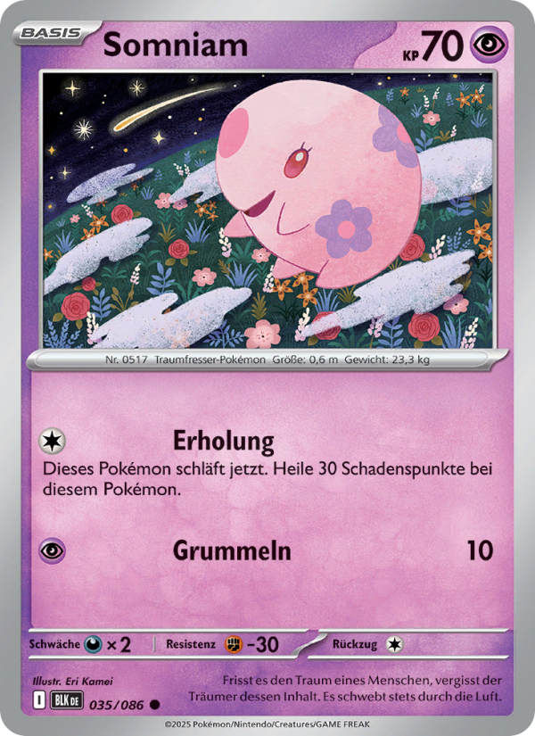 Somniam 035 — Schwarze Blitze (German Pokémon TCG card)
