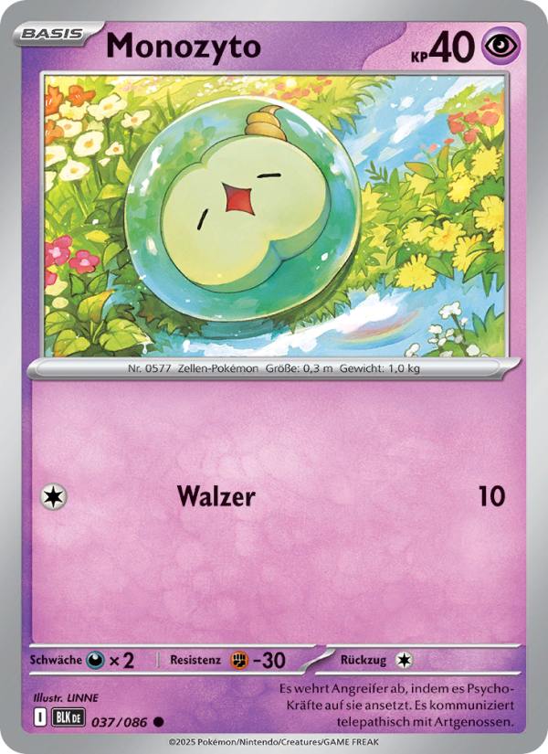 Monozyto 037 — Schwarze Blitze (German Pokémon TCG card)