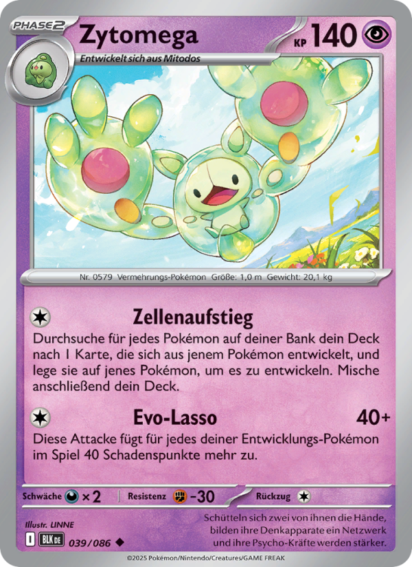 Zytomega 039 — Schwarze Blitze (German Pokémon TCG card)
