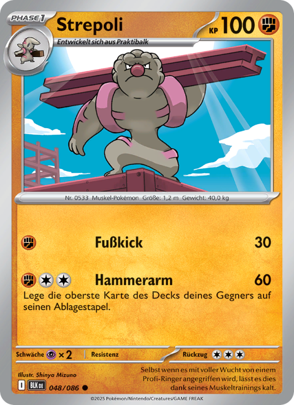 Strepoli 048 — Schwarze Blitze (German Pokémon TCG card)