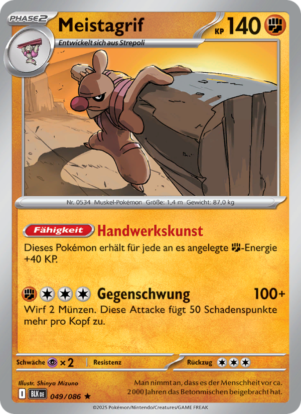 Meistagrif 049 — Schwarze Blitze (German Pokémon TCG card)