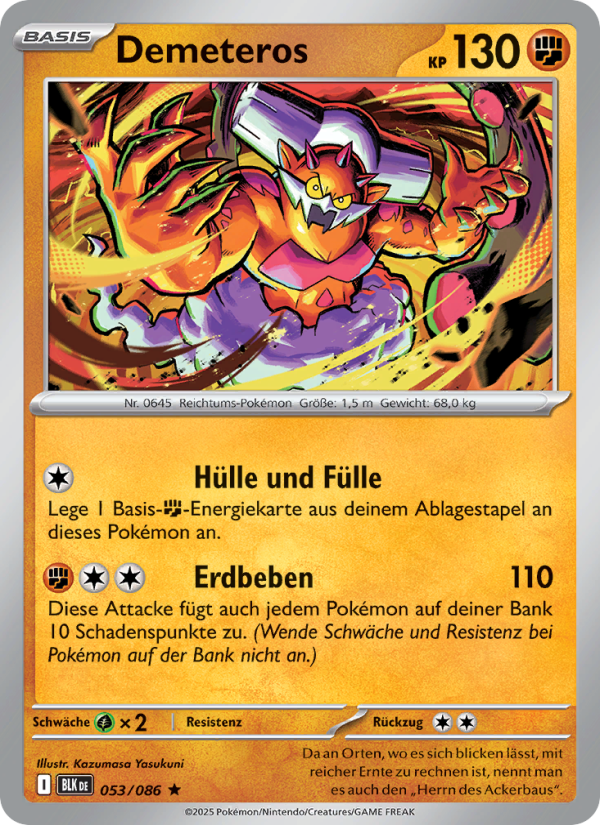 Demeteros 053 — Schwarze Blitze (German Pokémon TCG card)