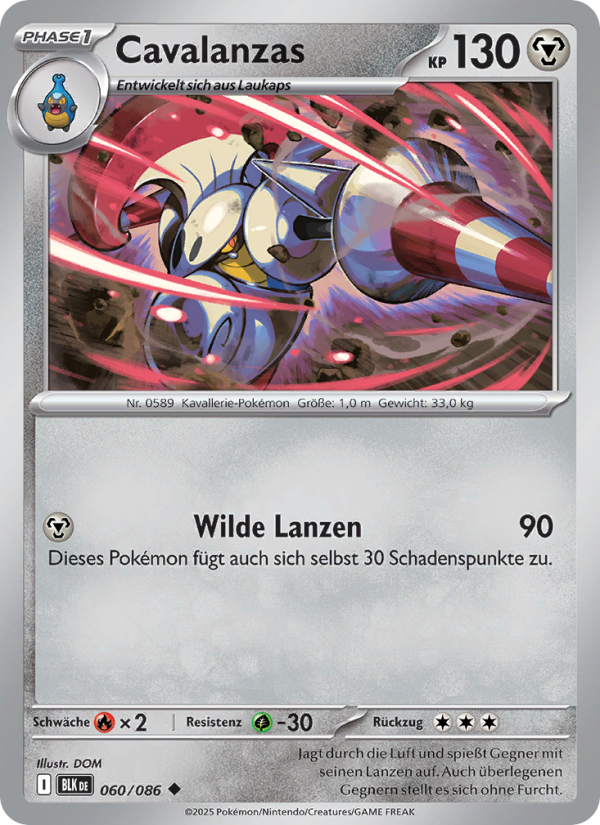 Cavalanzas 060 — Schwarze Blitze (German Pokémon TCG card)