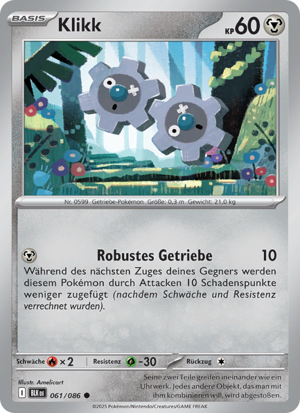 Klikk 061 — Schwarze Blitze (German Pokémon TCG card)