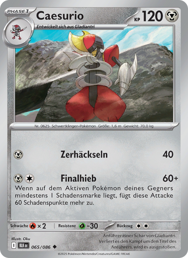 Caesurio 065 — Schwarze Blitze (German Pokémon TCG card)