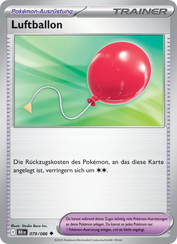Luftballon 079 — Schwarze Blitze (German Pokémon TCG card)