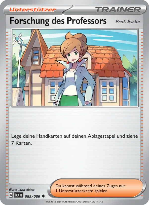 Forschung des Professors 085 — Schwarze Blitze (German Pokémon TCG card)