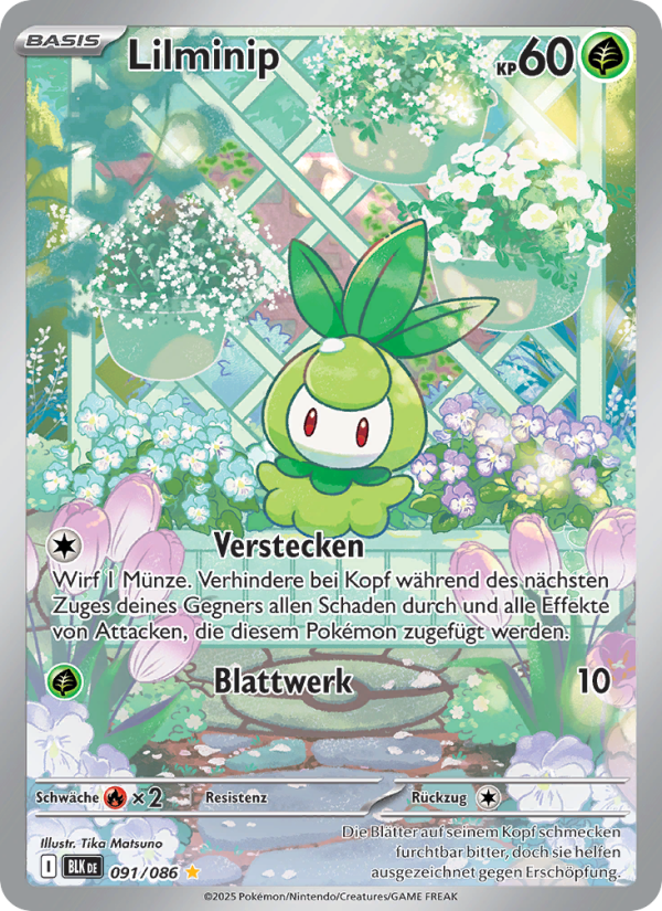 Lilminip 091 — Schwarze Blitze (German Pokémon TCG card)