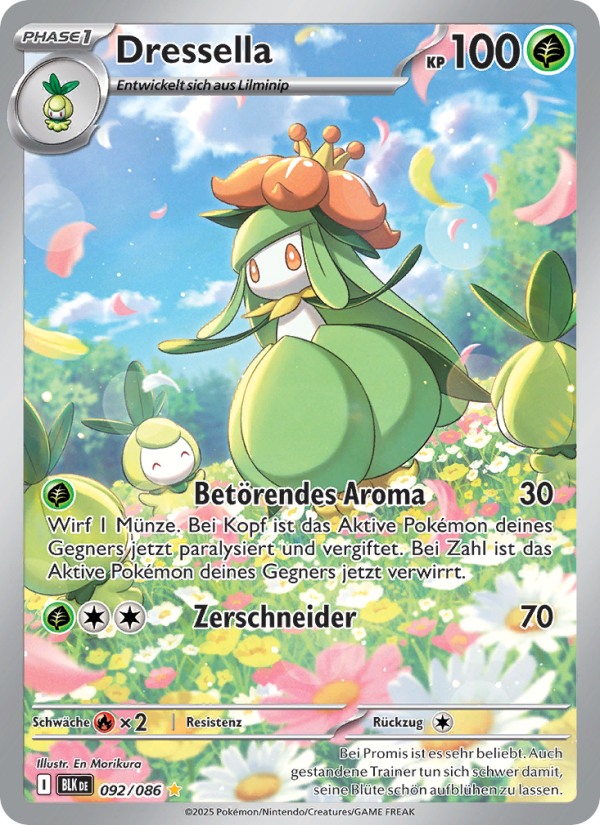 Dressella 092 — Schwarze Blitze (German Pokémon TCG card)
