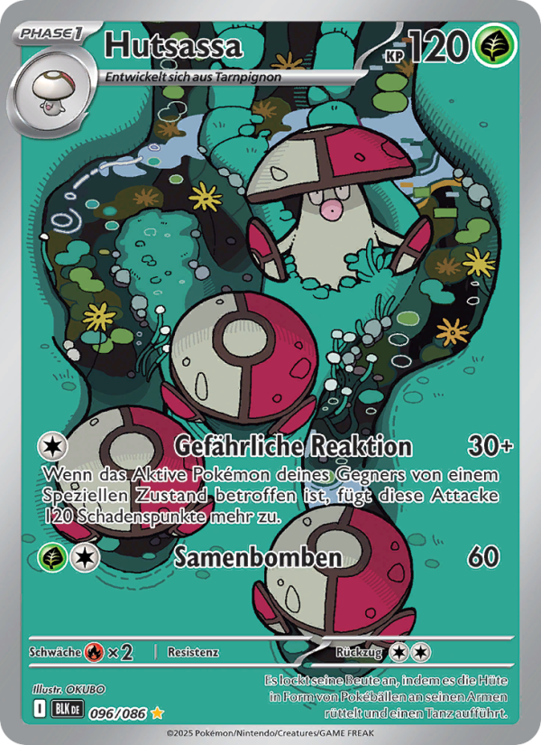 Hutsassa 096 — Schwarze Blitze (German Pokémon TCG card)