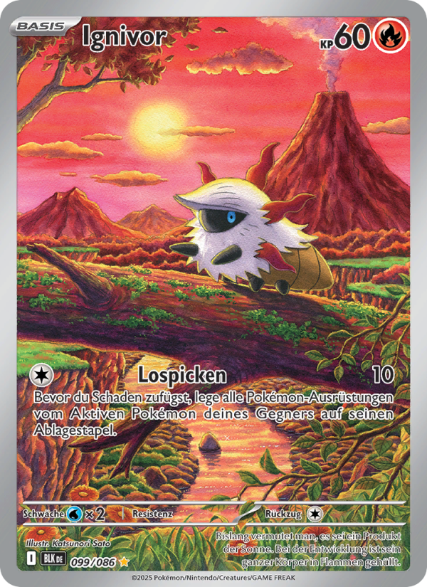 Ignivor 099 — Schwarze Blitze (German Pokémon TCG card)