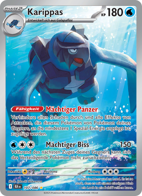 Karippas 107 — Schwarze Blitze (German Pokémon TCG card)