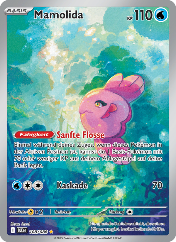Mamolida 108 — Schwarze Blitze (German Pokémon TCG card)