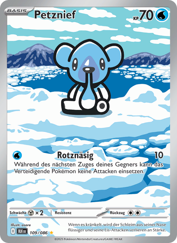 Petznief 109 — Schwarze Blitze (German Pokémon TCG card)