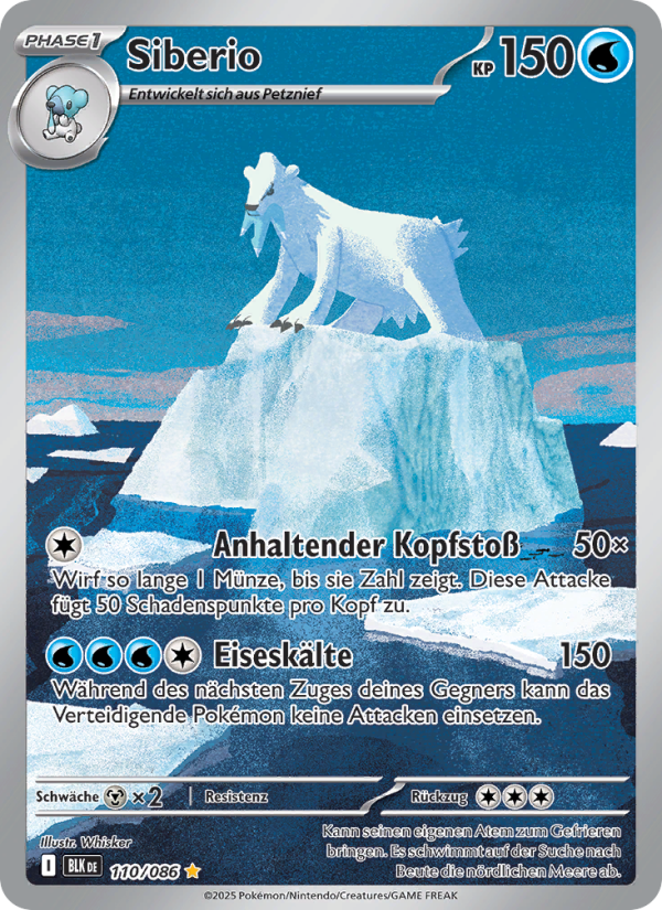 Siberio 110 — Schwarze Blitze (German Pokémon TCG card)