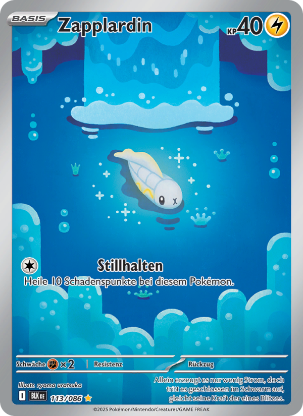 Zapplardin 113 — Schwarze Blitze (German Pokémon TCG card)