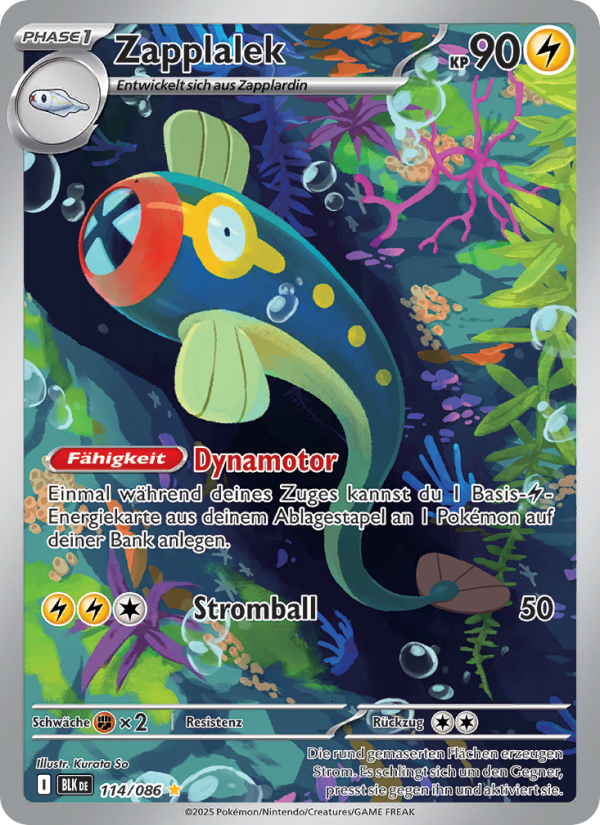 Zapplalek 114 — Schwarze Blitze (German Pokémon TCG card)