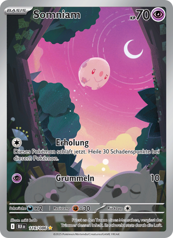Somniam 116 — Schwarze Blitze (German Pokémon TCG card)