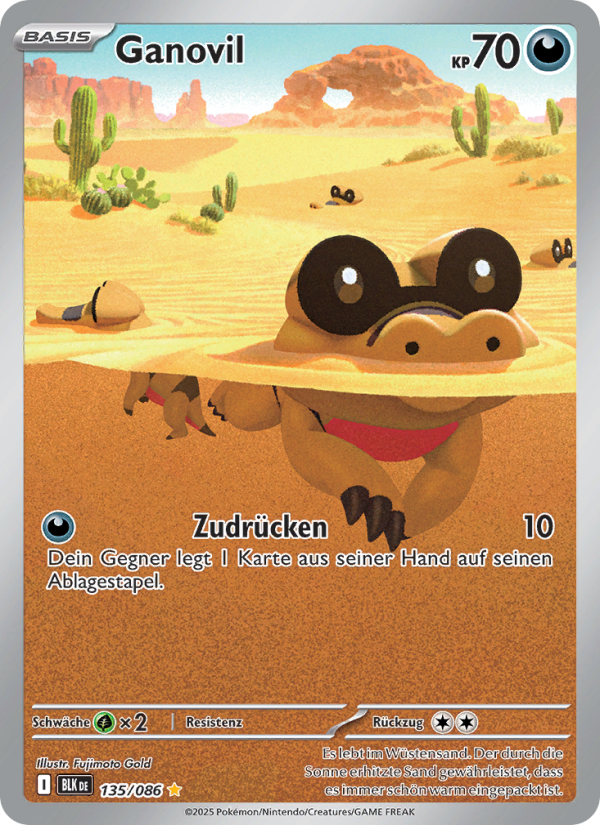 Ganovil 135 — Schwarze Blitze (German Pokémon TCG card)