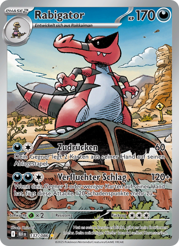 Rabigator 137 — Schwarze Blitze (German Pokémon TCG card)