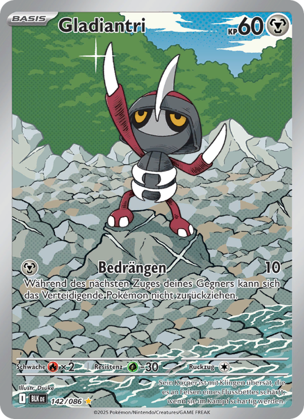 Gladiantri 142 — Schwarze Blitze (German Pokémon TCG card)