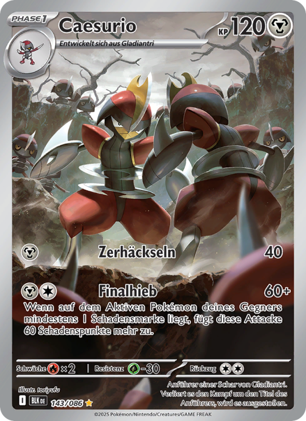 Caesurio 143 — Schwarze Blitze (German Pokémon TCG card)