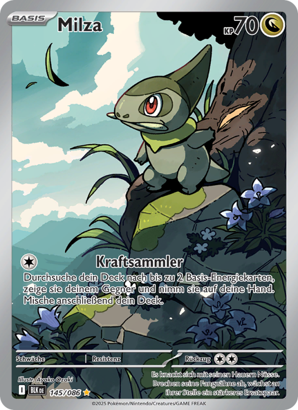 Milza 145 — Schwarze Blitze (German Pokémon TCG card)