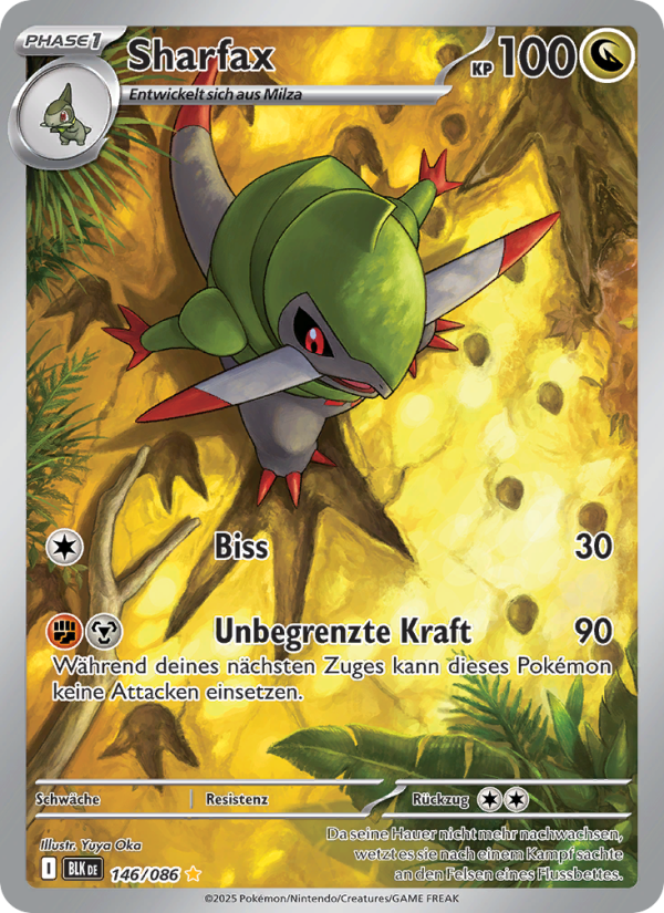 Sharfax 146 — Schwarze Blitze (German Pokémon TCG card)