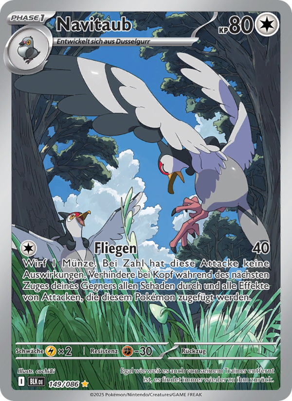 Navitaub 149 — Schwarze Blitze (German Pokémon TCG card)