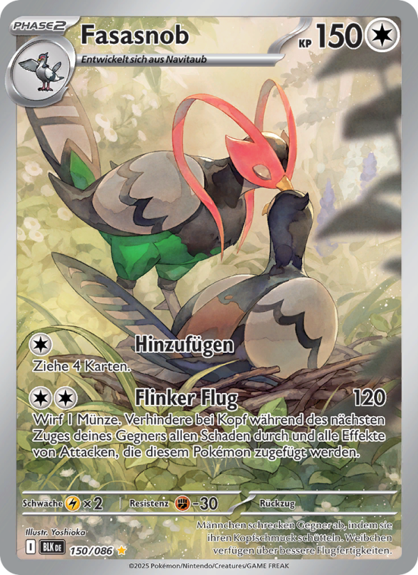 Fasasnob 150 — Schwarze Blitze (German Pokémon TCG card)