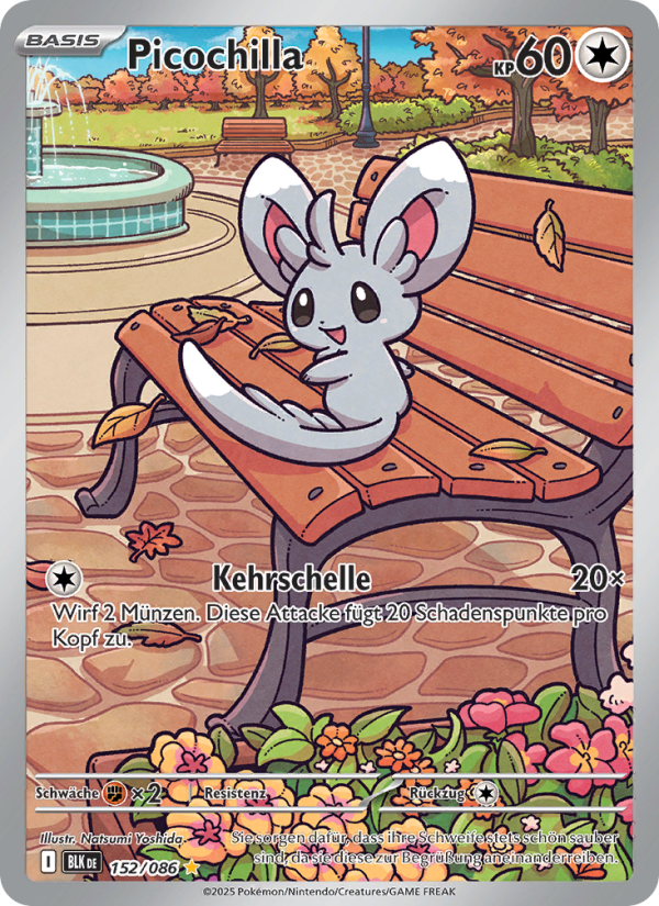 Picochilla 152 — Schwarze Blitze (German Pokémon TCG card)