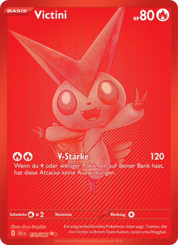 Victini 171 — Schwarze Blitze (German Pokémon TCG card)