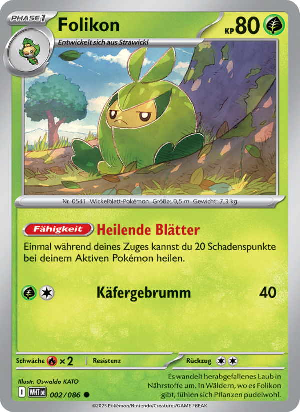 Folikon 002 — Weiße Flammen (German Pokémon TCG card)