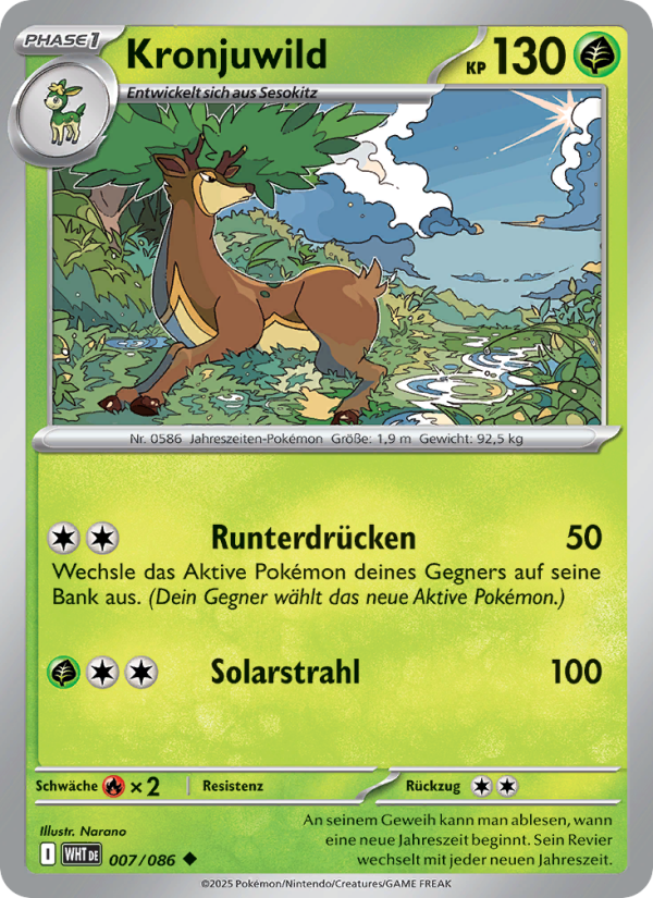 Kronjuwild 007 — Weiße Flammen (German Pokémon TCG card)