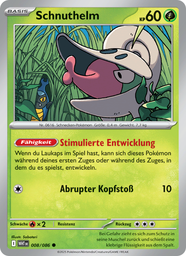 Schnuthelm 008 — Weiße Flammen (German Pokémon TCG card)