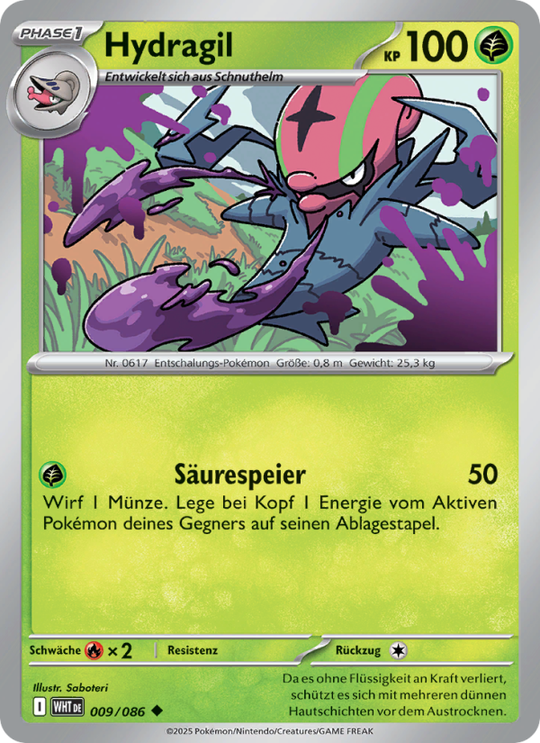 Hydragil 009 — Weiße Flammen (German Pokémon TCG card)
